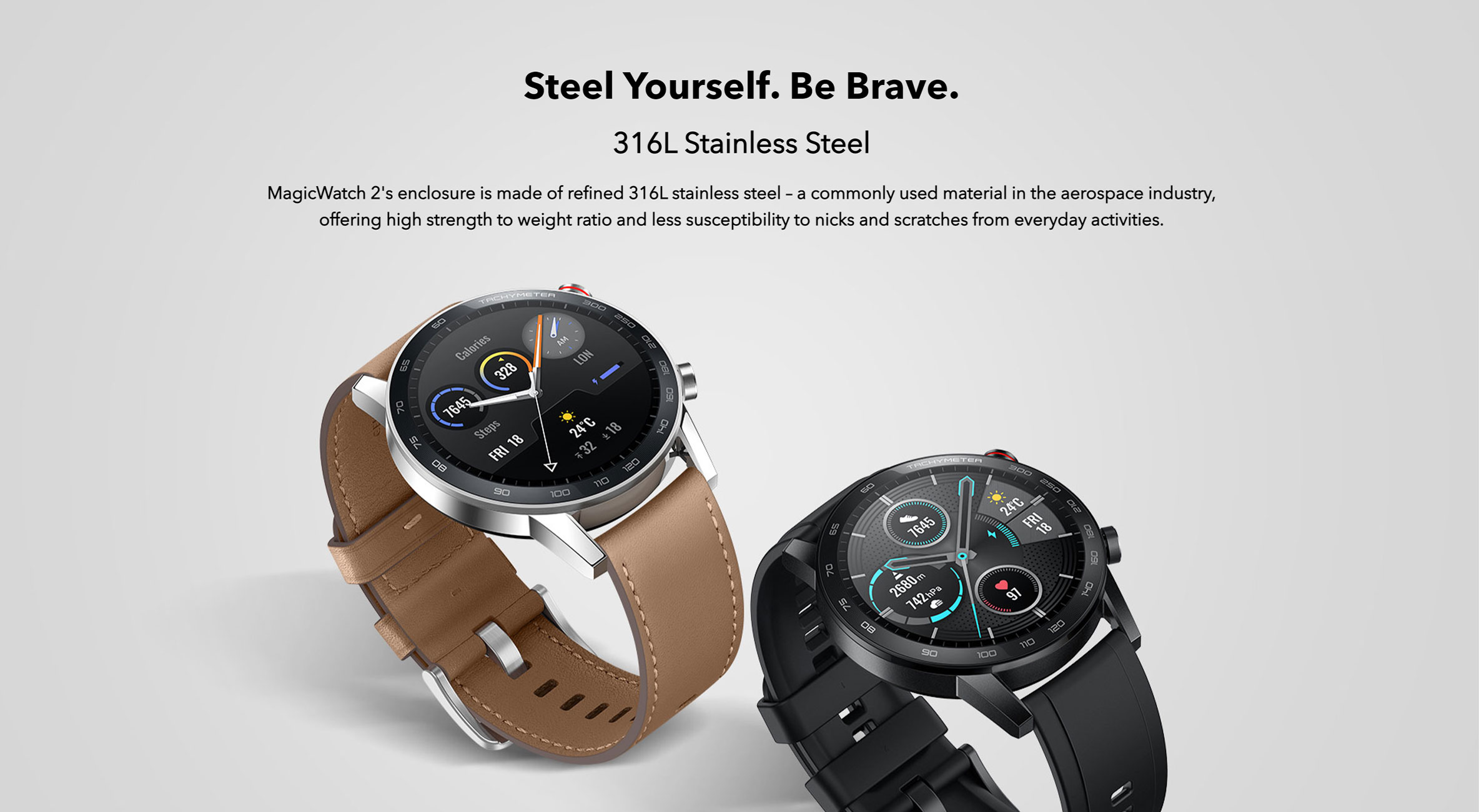 Steel Yourself. Be Brave. 316L Stainless Steel, high strength